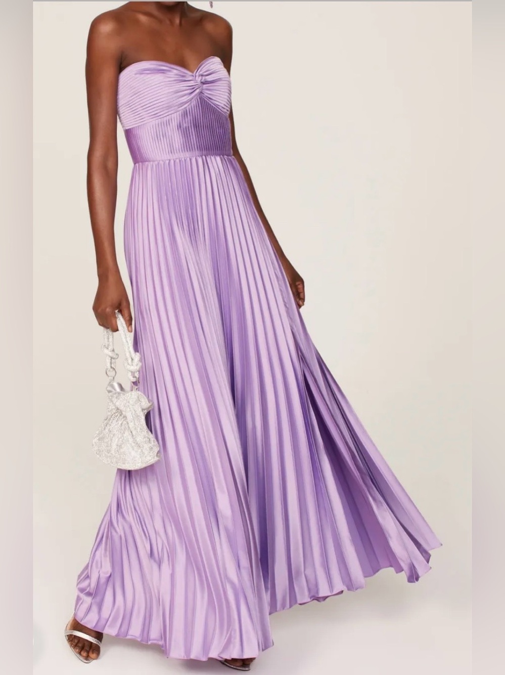 AMUR Stef Pleated gown